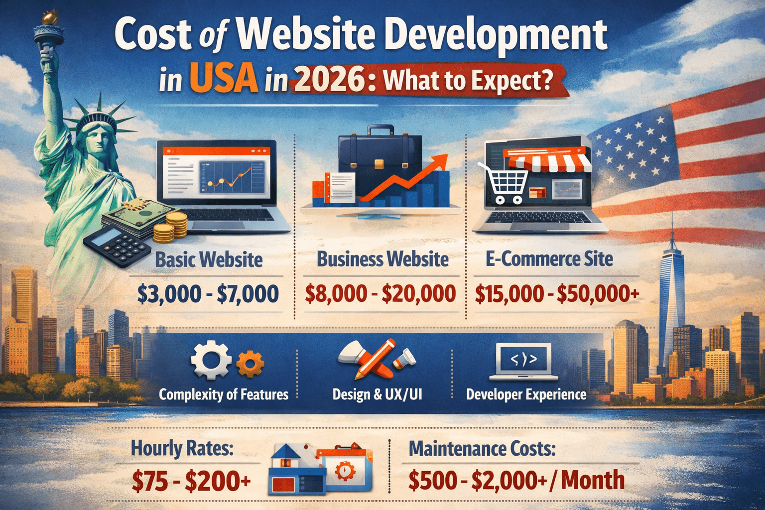 Read more about the article Cost of Website Development in USA in 2026: What to Expect?