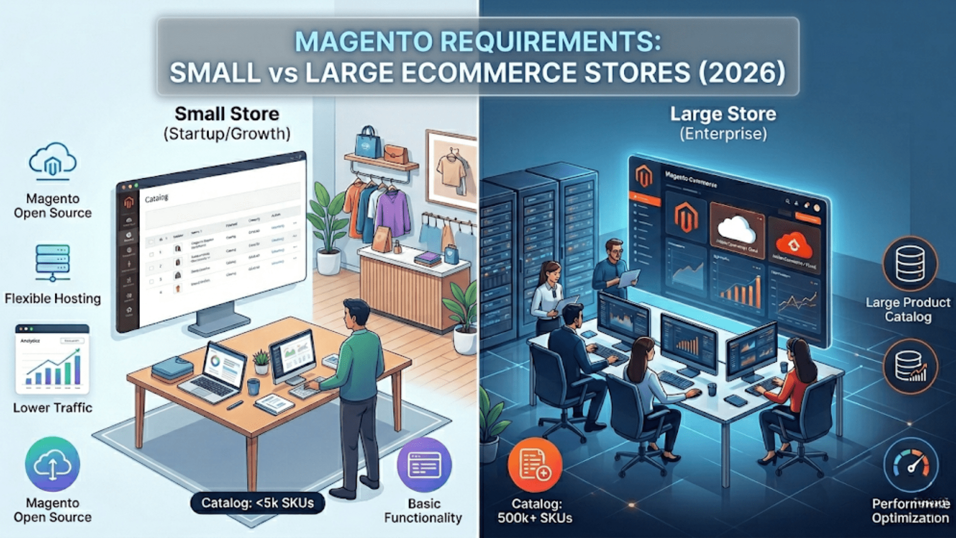 Read more about the article Magento Requirements for Small vs Large eCommerce Stores (2026)