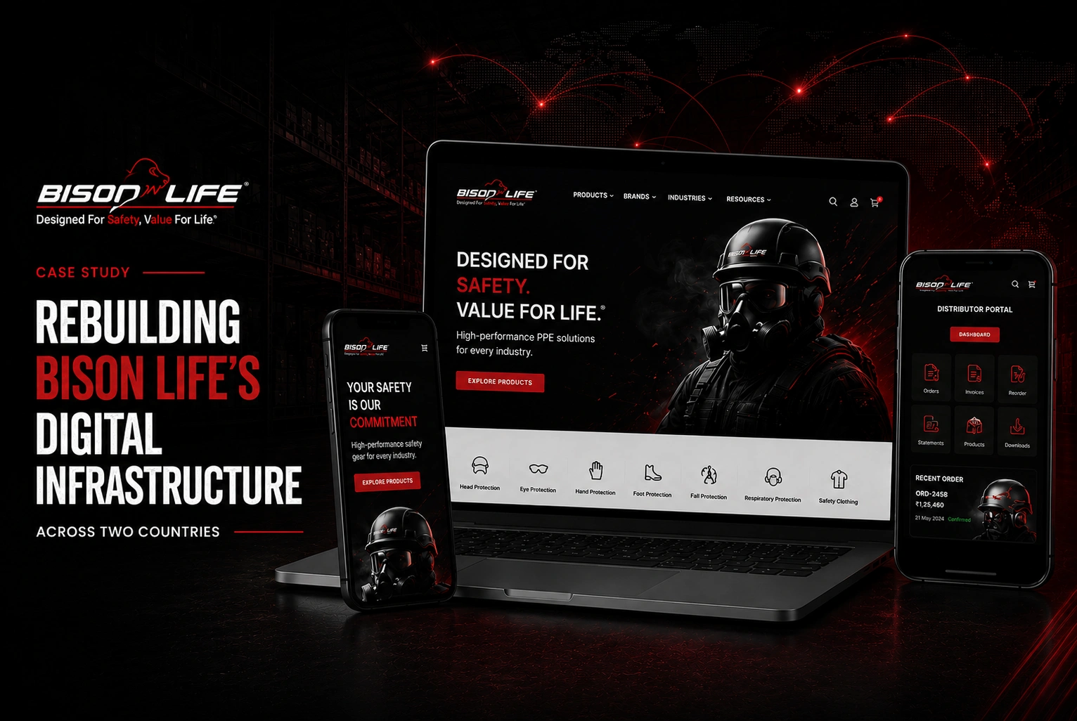 Bison Life website revamp and distributor portal project by Webshark Web Services
