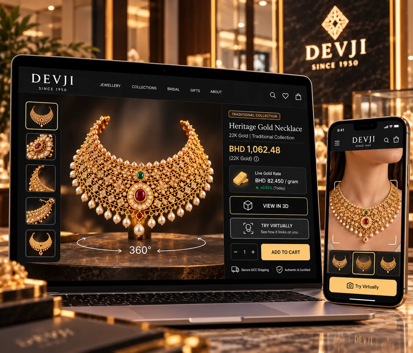 Devji Heritage Necklace AR Experience